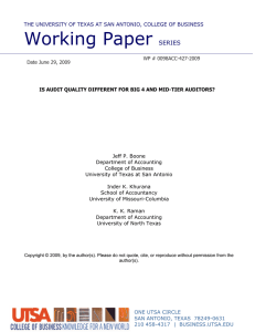 Working Paper  October 2006 SERIES