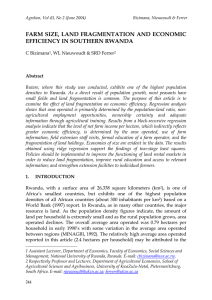 FARM SIZE, LAND FRAGMENTATION AND ECONOMIC EFFICIENCY IN SOUTHERN RWANDA