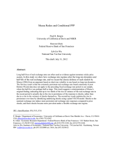 Mussa Redux and Conditional PPP