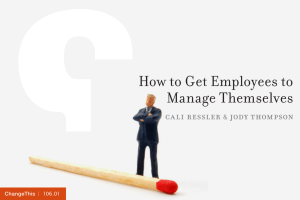 How to Get Employees to Manage Themselves  cali ressler
