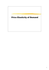 Price Elasticity of Demand 1