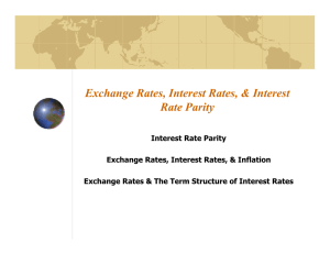 Exchange Rates, Interest Rates, &amp; Interest Rate Parity