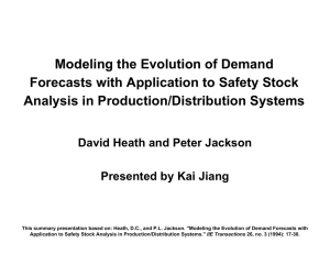 Modeling the Evolution of Demand Forecasts with Application to Safety Stock