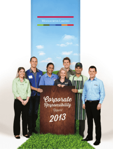 WOOLWOR T HS LIMI T ED A  Corporate Responsibility  Report 2013