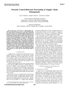 Towards Control-Relevant Forecasting in Supply Chain Management