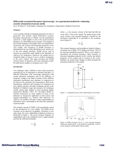Differential Acoustical Resonance Spectroscopy: An experimental method for estimating