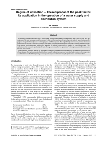 Degree of utilisation – The reciprocal of the peak factor.