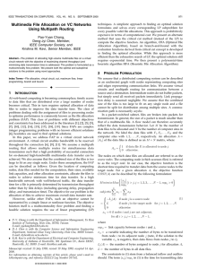 Multimedia File Allocation on VC Networks