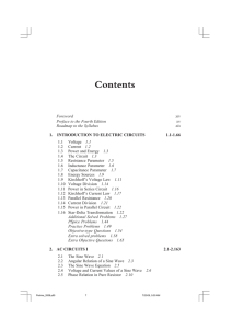 Contents xv 1. INTRODUCTION TO ELECTRIC CIRCUITS