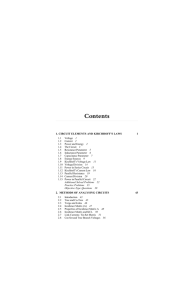 Contents 1. CIRCUIT ELEMENTS AND KIRCHHOFF’S LAWS 1