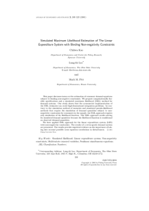 Simulated Maximum Likelihood Estimation of The Linear