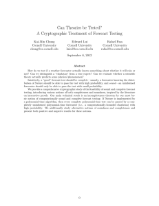 Can Theories be Tested? A Cryptographic Treatment of Forecast Testing