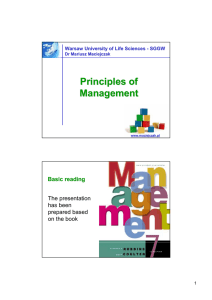 Principles of Management Basic