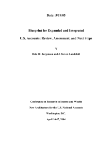 Date: 5/19/05  Blueprint for Expanded and Integrated