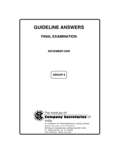 GUIDELINE ANSWERS FINAL EXAMINATION  The Institute of