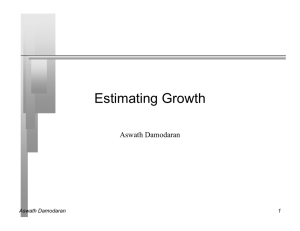 Estimating Growth Aswath Damodaran 1