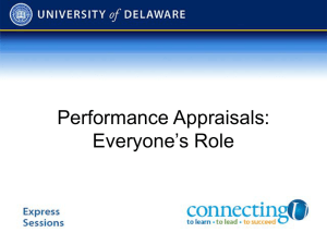 Performance Appraisals: Everyone’s Role
