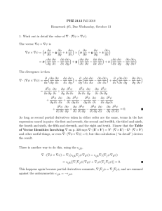 PHZ 3113 Homework #5, Due Wednesday, October 13 The vector