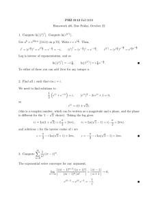 PHZ 3113 Homework #6, Due Friday, October 22 Compute )