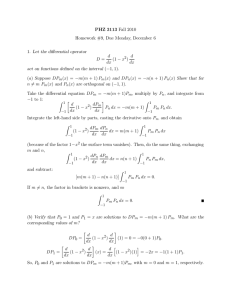 PHZ 3113 Homework #9, Due Monday, December 6 Let the differential operator (1