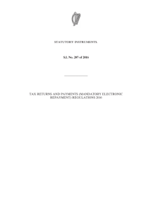 STATUTORY INSTRUMENTS. ———————— TAX RETURNS AND PAYMENTS (MANDATORY ELECTRONIC REPAYMENT) REGULATIONS 2016