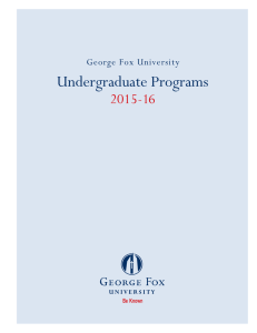 Undergraduate Programs  2015-16 George Fox University