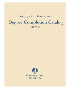 Degree  Completion Catalog  2009-10