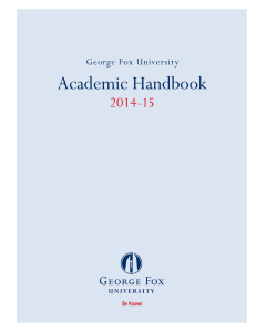 Academic Handbook  2014-15 George Fox University