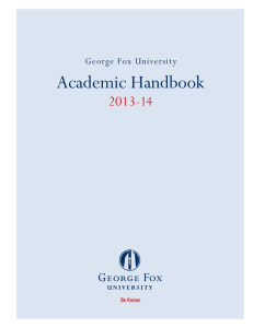 Academic Handbook  2013-14 George Fox University