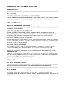 Supplemental Course Descriptions for Fall-2013