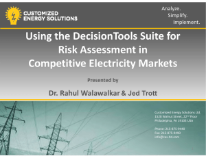 Using the DecisionTools Suite for  g Risk Assessment in  C