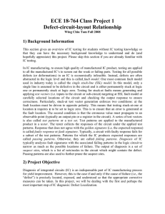 ECE 18-764 Class Project 1 Defect-circuit-layout Relationship  1) Background Information