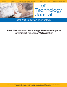 Intel Technology Journal Virtualization Technology