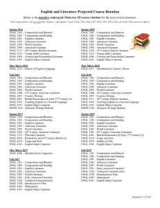 English and Literature Projected Course Rotation