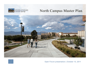 North Campus Master Plan Open Forum presentation | October 13, 2011