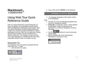 Using Web Tour Quick Reference Guide