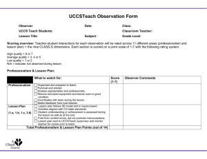 UCCSTeach Observation Form