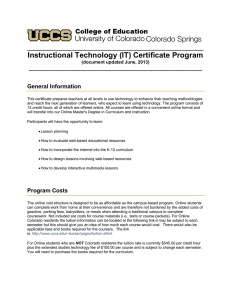 Instructional Technology (IT) Certificate Program
