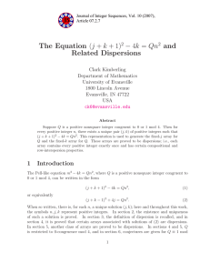 (j + k + 1) − 4k = Qn The Equation and