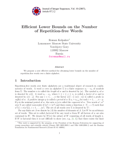 Efficient Lower Bounds on the Number of Repetition-free Words v