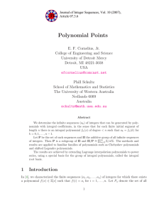 Polynomial Points