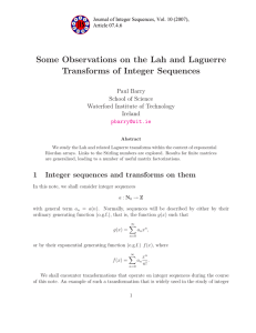 Some Observations on the Lah and Laguerre Transforms of Integer Sequences