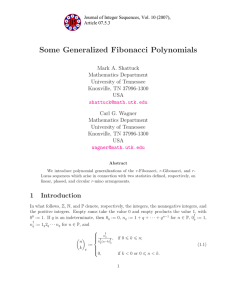 Some Generalized Fibonacci Polynomials