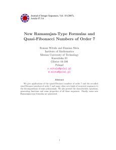 New Ramanujan-Type Formulas and Quasi-Fibonacci Numbers of Order 7