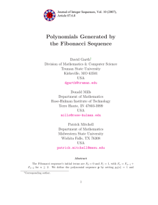 Polynomials Generated by the Fibonacci Sequence