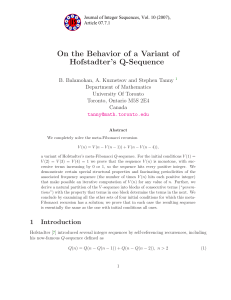 On the Behavior of a Variant of Hofstadter’s Q-Sequence