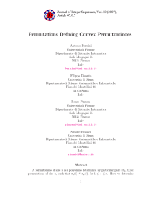 Permutations Defining Convex Permutominoes Journal of Integer Sequences, Vol. 10 (2007),