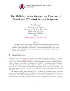 The Half-Perimeter Generating Function of Gated and Wicketed Ferrers Diagrams