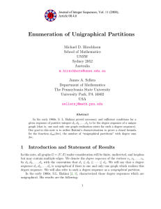 Enumeration of Unigraphical Partitions