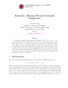 Towards a Human Proof of Gessel’s Conjecture